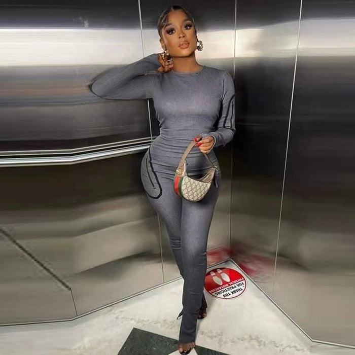 Tight Denim Jumpsuit For Women