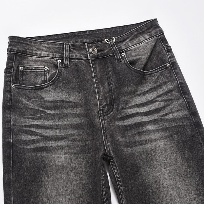 Washed Wear-white Jeans For Men