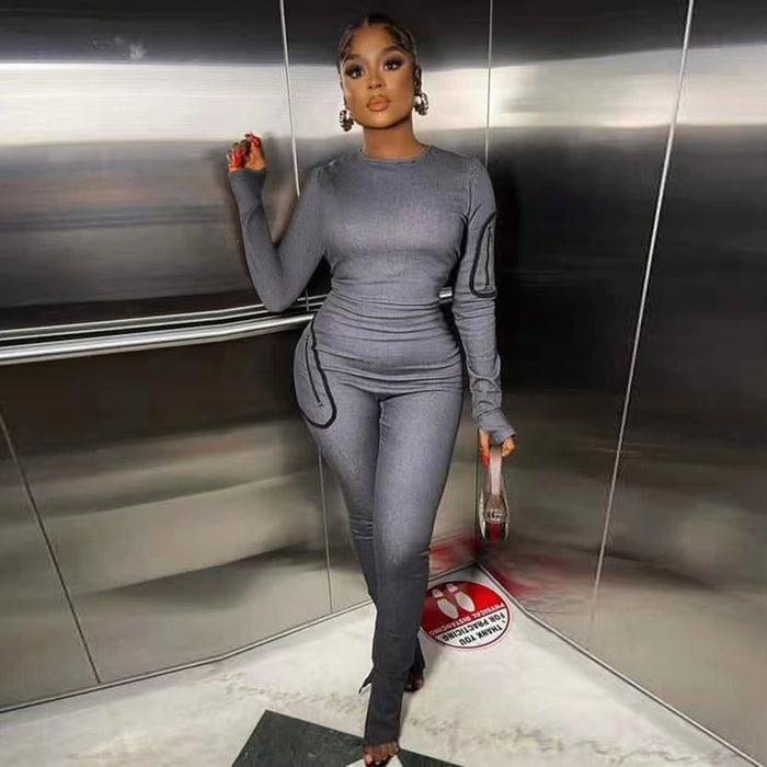 Tight Denim Jumpsuit For Women