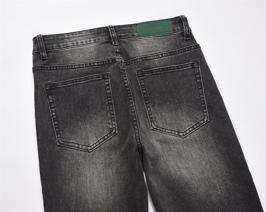 Washed Wear-white Jeans For Men